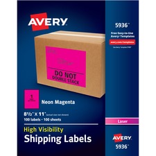 AVE05936 - Avery&reg; High Visibility Neon ID Labels