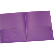 OXF76021 - Oxford Purple Two Pocket Poly Portfolio