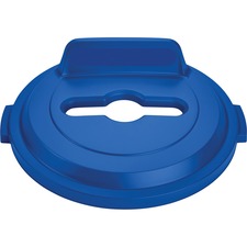 RUB2018215 - Rubbermaid Commercial BRUTE 32 Gal Lid Mixed Recycling Blue