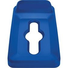 RUB2018302 - Rubbermaid Commercial Slim Jim Vertical Lid Mixed Recycling Blue