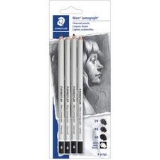 STD100CSBK4A6 - Staedtler Mars Lumograph Charcoal Pencil Set