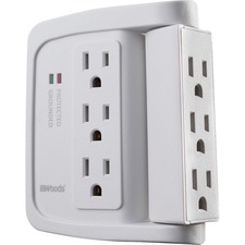 WOO41423 - Wood Industries 6-Outlet Surge Suppressor/Protector