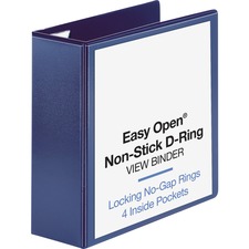 BSN26977 - Business Source Easy Open Nonstick D-Ring View Binder