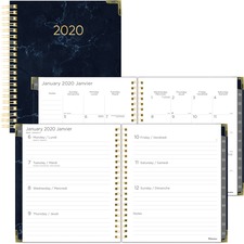 BLIC38003B02 - Blueline Weekly Planner Marble 2020
