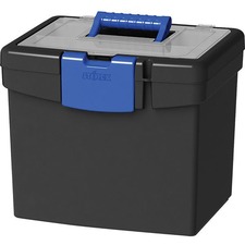 STX61415B02C - Storex Storex File Storage Box, XL Storage Lid, Black/Blue (2 units/pack)