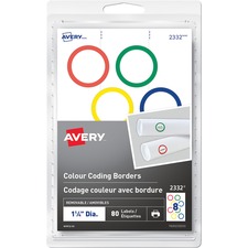AVE2332 - Avery&reg; Colour Coding Border Round Labels