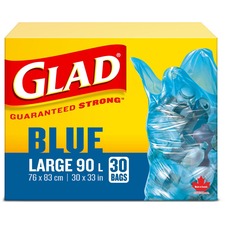 CLO11578PAK2 - Glad Blue Recycle Large 90L Bags