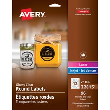AVE22815 - Avery&reg; Glossy Clear 2" Round Labels