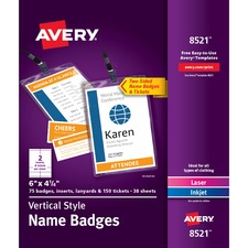 AVE8521 - Avery&reg; Vertical Name Badges & Tickets