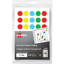AVE2369 - Avery&reg; See Thru Removable Colour Coding Labels