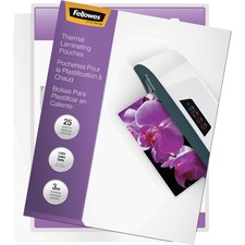 FEL5200501 - Fellowes Thermal Laminating Pouches - ImageLast&trade;, Jam Free, Letter, 3 mil, 25 pack