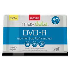 MAX638011 - Maxell DVD Recordable Media - DVD-R - 16x - 4.70 GB - 50 Pack Spindle