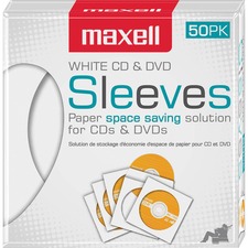 MAX190135 - Maxell White CD / DVD Sleeves