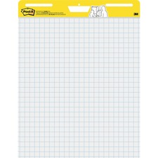 MMM560 - Post-it Self-Stick Easel Pads, 25 in x 30 in, White with Faint Grid