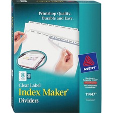 AVE11447 - Avery&reg; Index Maker Print & Apply Clear Label Dividers with White Tabs