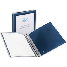 AVE15766 - Avery&reg; Flexi-View(R) Binder, 1/2" Round Rings, 100-Sheet Capacity, Navy Blue (15766)