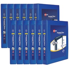 AVE68055 - Avery&reg; Framed View Binder, 1" One-Touch EZD(R) Rings, 275-Sheet Capacity, Navy Blue, (68055)