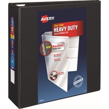 AVE79604 - Avery&reg; Heavy-Duty View Binder, 4" One-Touch EZD(R) Rings, 780-Sheet Capacity, DuraHinge(R), Black (79604)