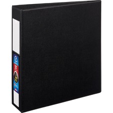 AVE79992 - Avery® Heavy-Duty Binder, 2" One-Touch Rings, 540-Sheet Capacity, Label Holder, DuraHinge(R), Black (79992)
