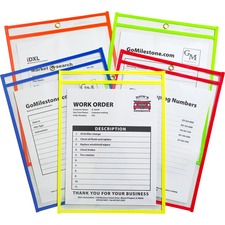 CLI43910 - C-Line Neon Colored Stitched Shop Ticket Holders