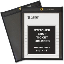 CLI45911 - C-Line Stitched Shop Ticket Holders with Black Backing