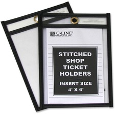 CLI46046 - C-Line Stitched Vinyl Shop Ticket Holders