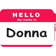 CLI92234 - C-Line Hello My Name Is Adhesive Name Badges