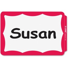 CLI92264 - C-Line Self-adhesive Color Border Name Badges