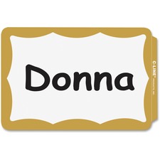 CLI92266 - C-Line Self-adhesive Color Border Name Badges