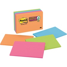 MMM6445SSP - Post-it Super Sticky Notes, 6 in x 4 in, Rio de Janeiro Color Collection