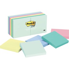 MMM654AST - Post-it Notes, 3 in x 3 in, Marseille Color Collection