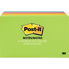 MMM6555UC - Post-it Notes, 3 in x 5 in, Jaipur Color Collection