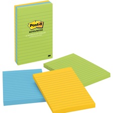 MMM6603AU - Post-it Notes, 4 in x 6 in, Jaipur Color Collection, Lined