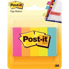 MMM6705AN - Post-it Page Markers, Assorted Colors , 1/2 in x 2 in