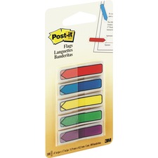 MMM684ARR1 - Post-it Arrow Flags, Assorted Primary Colors, 1/2 in. Wide, On-the-Go Dispenser