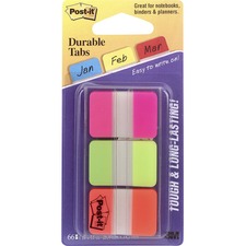 MMM686PGO - Post-it&reg; Assorted Durable Index Tabs