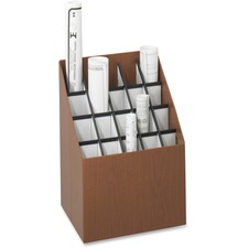 SAF3081 - Safco Woodgrain Recycled Upright Roll Files