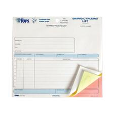 TOP3834 - TOPS 3-Part Carbonless Shipper/Packing Forms