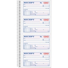 TOP4161 - TOPS Carbonless 2-part Money Receipt Book