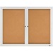 QRT2364 - Quartet Enclosed Cork 2-Door Framed Bulletin Brd