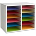 SAF9420GR - Safco Adjustable 12-Slot Wood Literature Organizer
