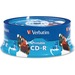 VER96189 - Verbatim CD-R 700MB 52X White Inkjet Printable, Hub Printable - 25pk Branded Spindle