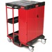 RUB9T5800BLA - Rubbermaid Commercial Locking Cabinet/Tool Holder Ladder Cart
