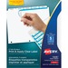 AVE11416 - Avery&reg; Print & Apply Clear Label Dividers, Index Maker(R) Easy Apply(TM) Printable Label Strip, 5 White Tabs, 1 Set (11416)