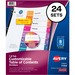 AVE11168 - Avery&reg; Ready Index(R) 8-Tab Binder Dividers, Customizable Table of Contents, Multicolor Tabs, 24 Sets (11168)