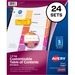 AVE11167 - Avery&reg; Ready Index(R) 5-Tab Binder Dividers, Customizable Table of Contents, Multicolor Tabs, 24 Sets (11167)