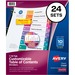 AVE11169 - Avery&reg; Ready Index(R) 10-Tab Binder Dividers, Customizable Table of Contents, Multicolor Tabs, 24 Sets (11169)
