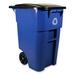 RUB9W2773BLUE - Rubbermaid Brute Recycling Rollout Container with Lid
