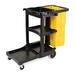 RUB617388BLA - Rubbermaid Cleaning Cart with Zippered Yellow Vinyl Bag