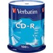 VER94554 - Verbatim 94554 CD Recordable Media - CD-R - 52x - 700 MB - 100 Pack Spindle